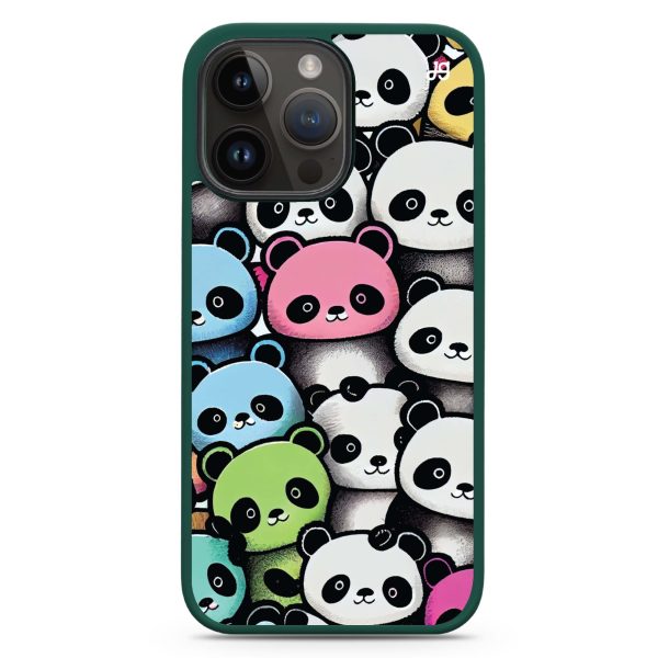 Cute Pandas iPhone 14 Pro Max Impact Guard Bumper Case Sale