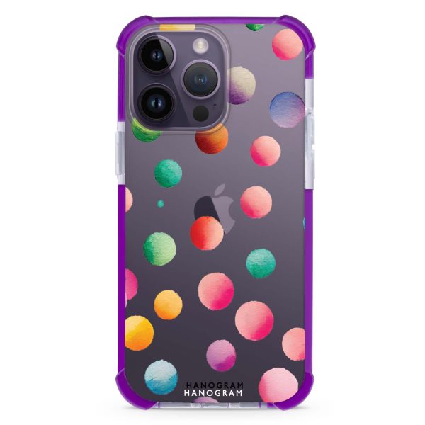 Watercolour Polka Dot iPhone 14 Pro Ultra Shockproof Case Discount