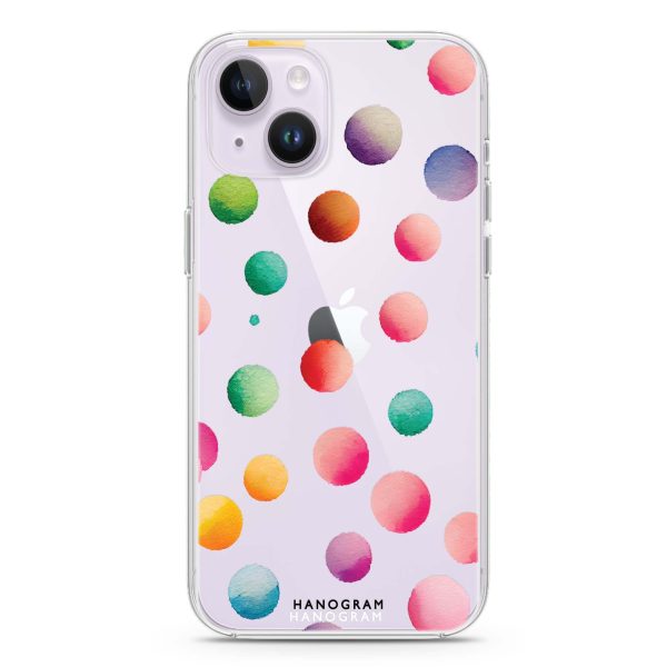 Watercolour Polka Dot iPhone 14 Ultra Clear Case For Cheap