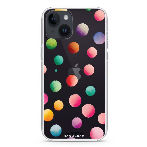 Watercolour Polka Dot iPhone 14 Ultra Clear Case For Cheap