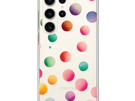 Watercolour Polka Dot Samsung Galaxy Ultra Clear Case For Sale