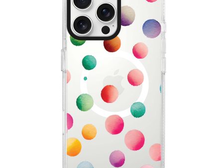 Watercolour Polka Dot iPhone 14 Pro Max MagSafe Compatible Ultra Clear Case Supply