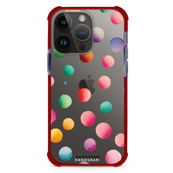 Watercolour Polka Dot iPhone 14 Pro Ultra Shockproof Case Discount