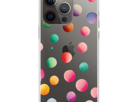 Watercolour Polka Dot iPhone 14 Pro Max Ultra Clear Case Cheap