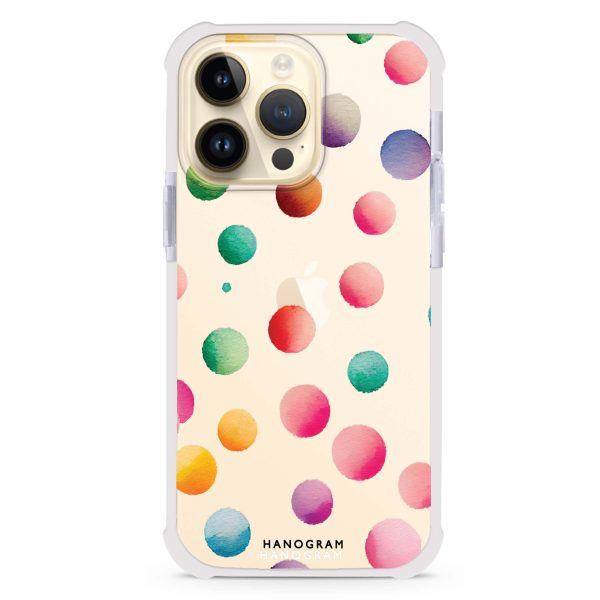 Watercolour Polka Dot iPhone 14 Pro Ultra Shockproof Case Discount