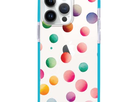 Watercolour Polka Dot iPhone 14 Pro Max Ultra Shockproof Case For Sale