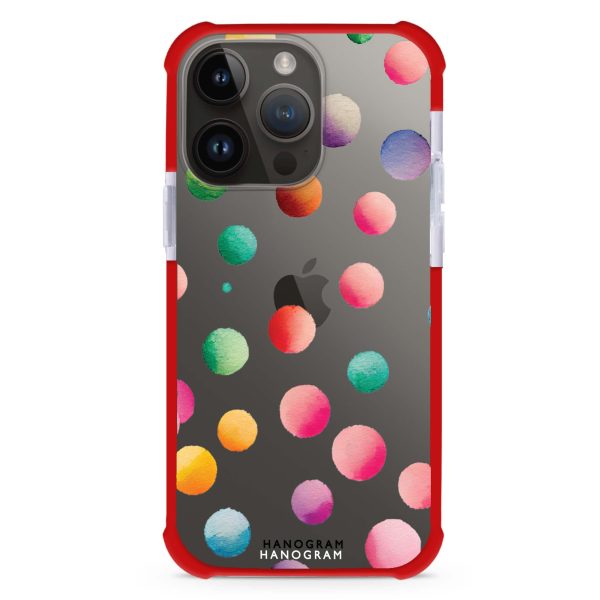 Watercolour Polka Dot iPhone 14 Pro Ultra Shockproof Case Discount