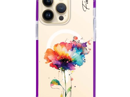 A Beautiful Watercolour Flower MagSafe Compatible Ultra Shockproof Case on Sale