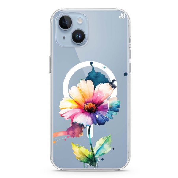 A Beautiful Flower iPhone 14 Plus MagSafe Compatible Ultra Clear Case on Sale