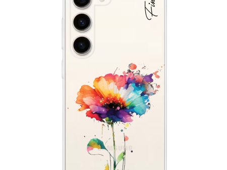 A Beautiful Watercolour Flower Samsung Galaxy Ultra Clear Case on Sale