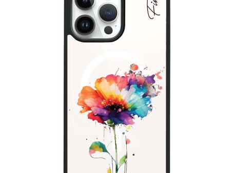 A Beautiful Watercolour Flower MagSafe Compatible Impact Guard Bumper Case Online now