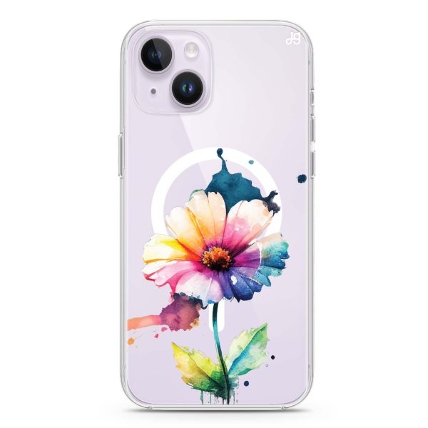 A Beautiful Flower iPhone 14 Plus MagSafe Compatible Ultra Clear Case on Sale