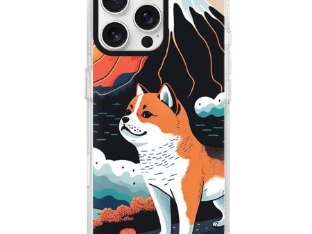 Shiba Inu with Fuji Mountain MagSafe Compatible Ultra Clear Case Cheap