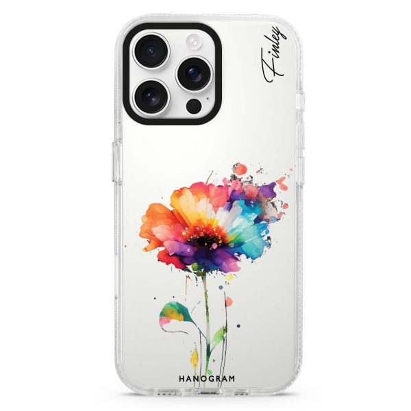 A Beautiful Watercolour Flower iPhone Ultra Clear Case Hot on Sale