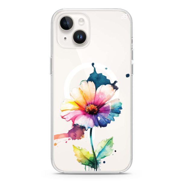 A Beautiful Flower iPhone 14 Plus MagSafe Compatible Ultra Clear Case on Sale