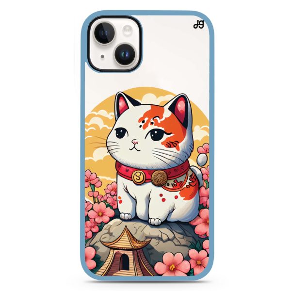 Cat & Flowers iPhone 15 Impact Guard Bumper Case For Discount