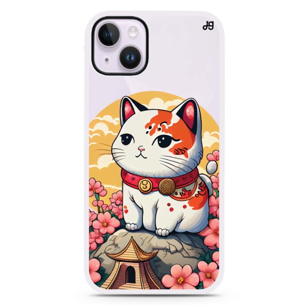 Cat & Flowers iPhone 15 Impact Guard Bumper Case For Discount