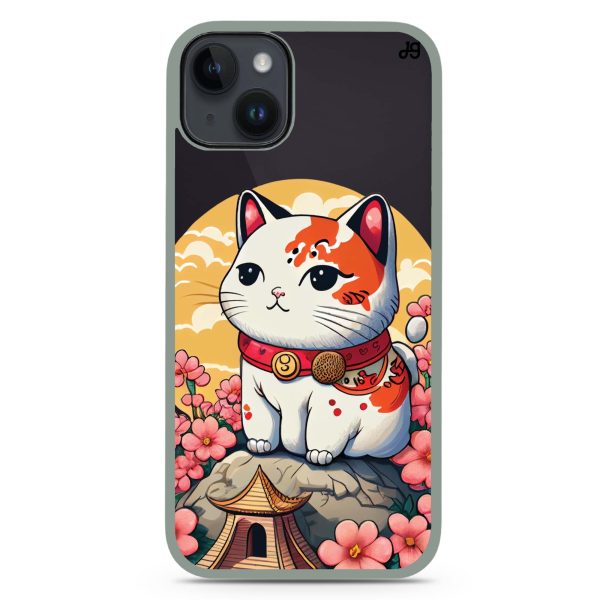 Cat & Flowers iPhone 15 Impact Guard Bumper Case For Discount