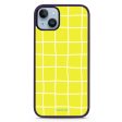 Yellow Checked Pattern iPhone 14 MagSafe Compatible Impact Guard Bumper Case Online Sale