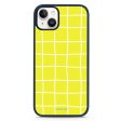 Yellow Checked Pattern iPhone 14 MagSafe Compatible Impact Guard Bumper Case Online Sale