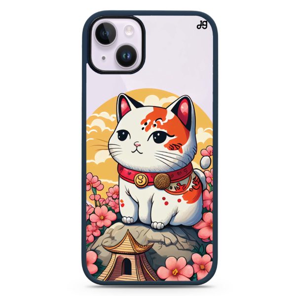 Cat & Flowers iPhone 15 Impact Guard Bumper Case For Discount