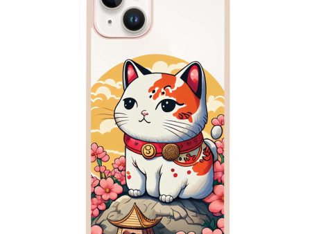 Cat & Flowers iPhone 15 Impact Guard Bumper Case For Discount