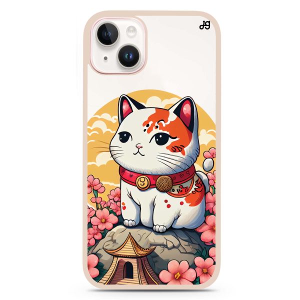 Cat & Flowers iPhone 15 Impact Guard Bumper Case For Discount