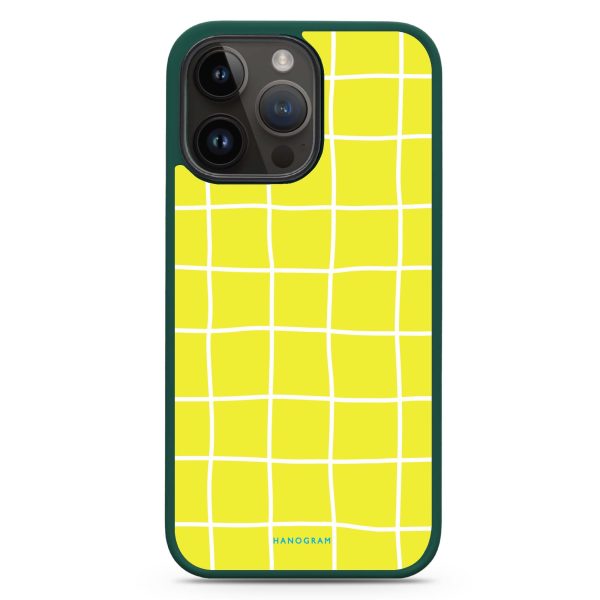 Yellow Checked Pattern Impact Guard Bumper Case on Sale