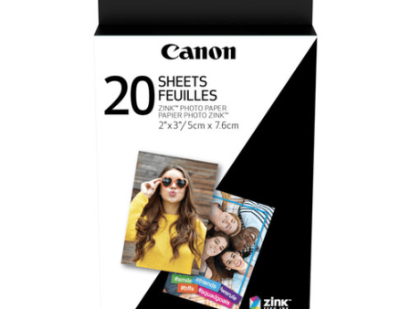 Canon 2 x 3  ZINK Photo Paper Pack (20 Sheets) for Canon IVY Sale