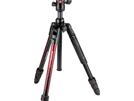 Manfrotto Befree Advanced Travel Aluminum Tripod with Ball Head (Twist Locks, Red) Fashion