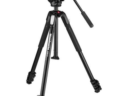 Manfrotto MT190X3 3-Section Aluminum Tripod with MVH500AH Fluid Head Hybrid Video Kit Sale