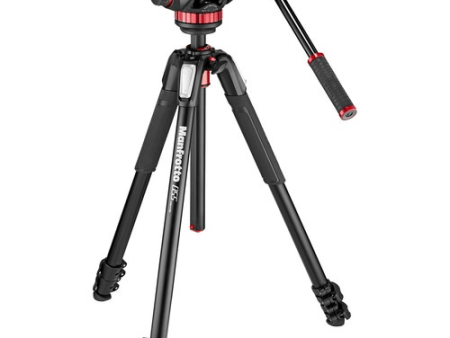 Manfrotto 502AH Video Head & MT055XPRO3 Aluminum Tripod Kit Online now