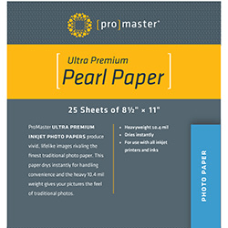 Promaster Ultra Premium Pearl Paper - 8 1 2 x11  (25 Sheets) Supply