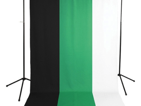 Savage Economy Background Kit 5x9’ (White, Black, and Chroma Green Backdrops) Supply